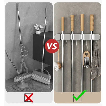 BowLift | Multifunctional Mop Holder with Hooks