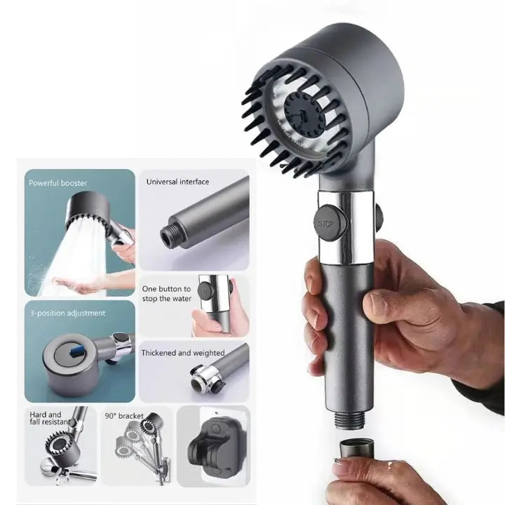 BowLift | Multifunctional High Pressure Showerhead Set