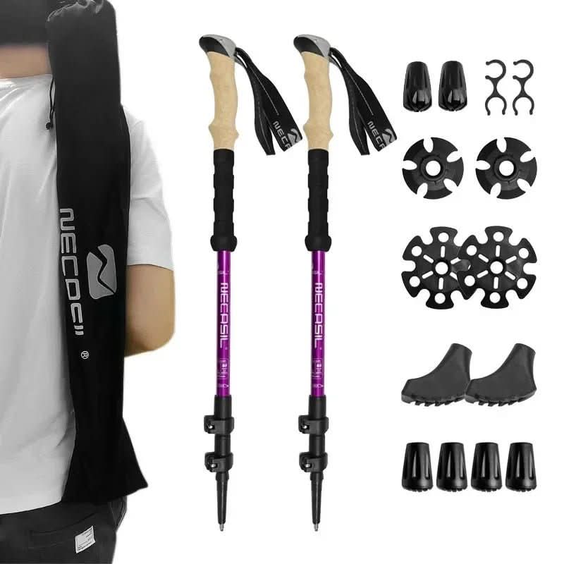 Skanto | Folding Trekking Poles with EVA Grip & Rubber Tip