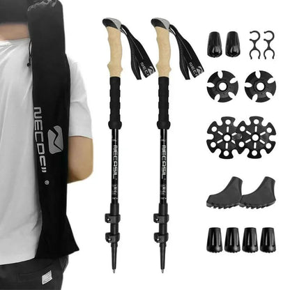 Skanto | Folding Trekking Poles with EVA Grip & Rubber Tip