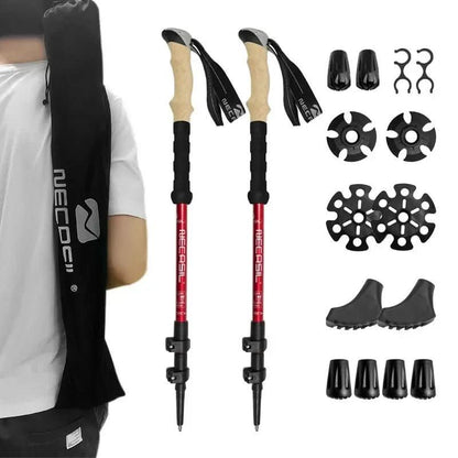 Skanto | Folding Trekking Poles with EVA Grip & Rubber Tip