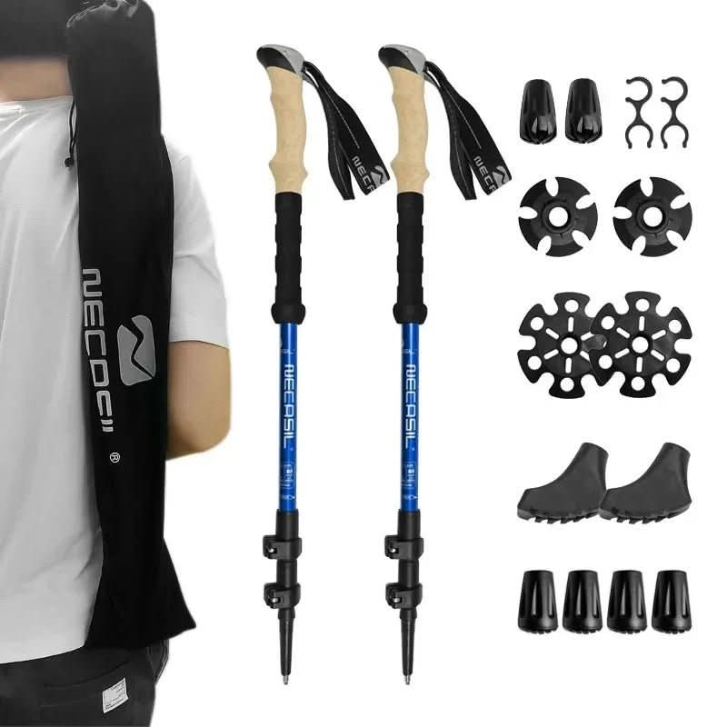 Skanto | Folding Trekking Poles with EVA Grip & Rubber Tip