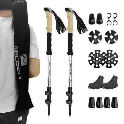 Skanto | Folding Trekking Poles with EVA Grip & Rubber Tip