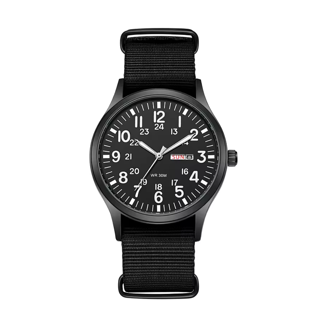 Skanto | Men's Rugged Outdoor Watch – Stainless Steel Waterproof Military Style