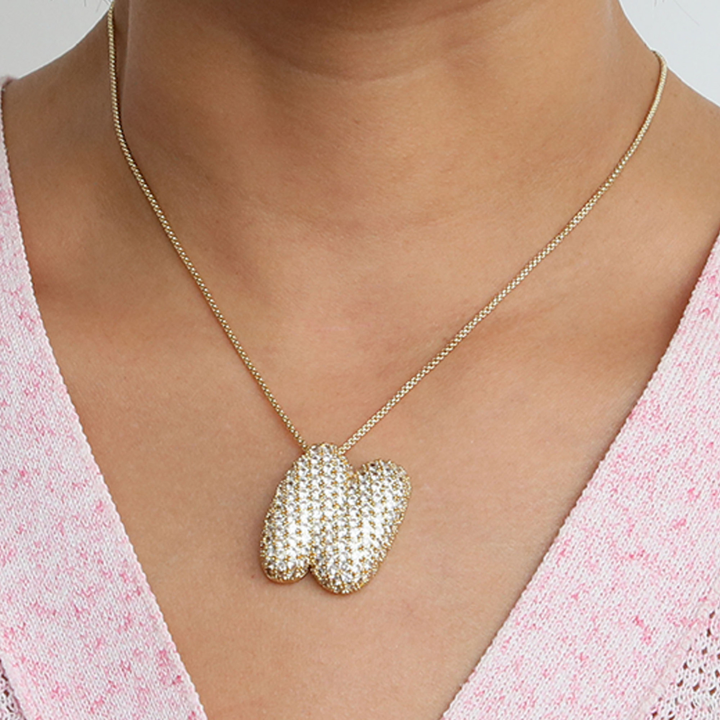 BowLift | Chunky Bubble Diamond Dazzle Initial Necklaces