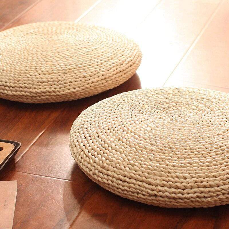 Natural Tatami Straw Floor Cushion Skanto