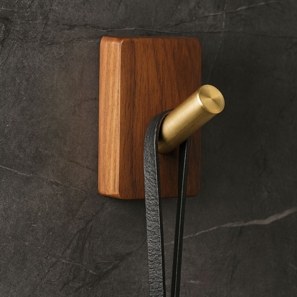 Skanto | Natural Wood Hook Wall Organizer