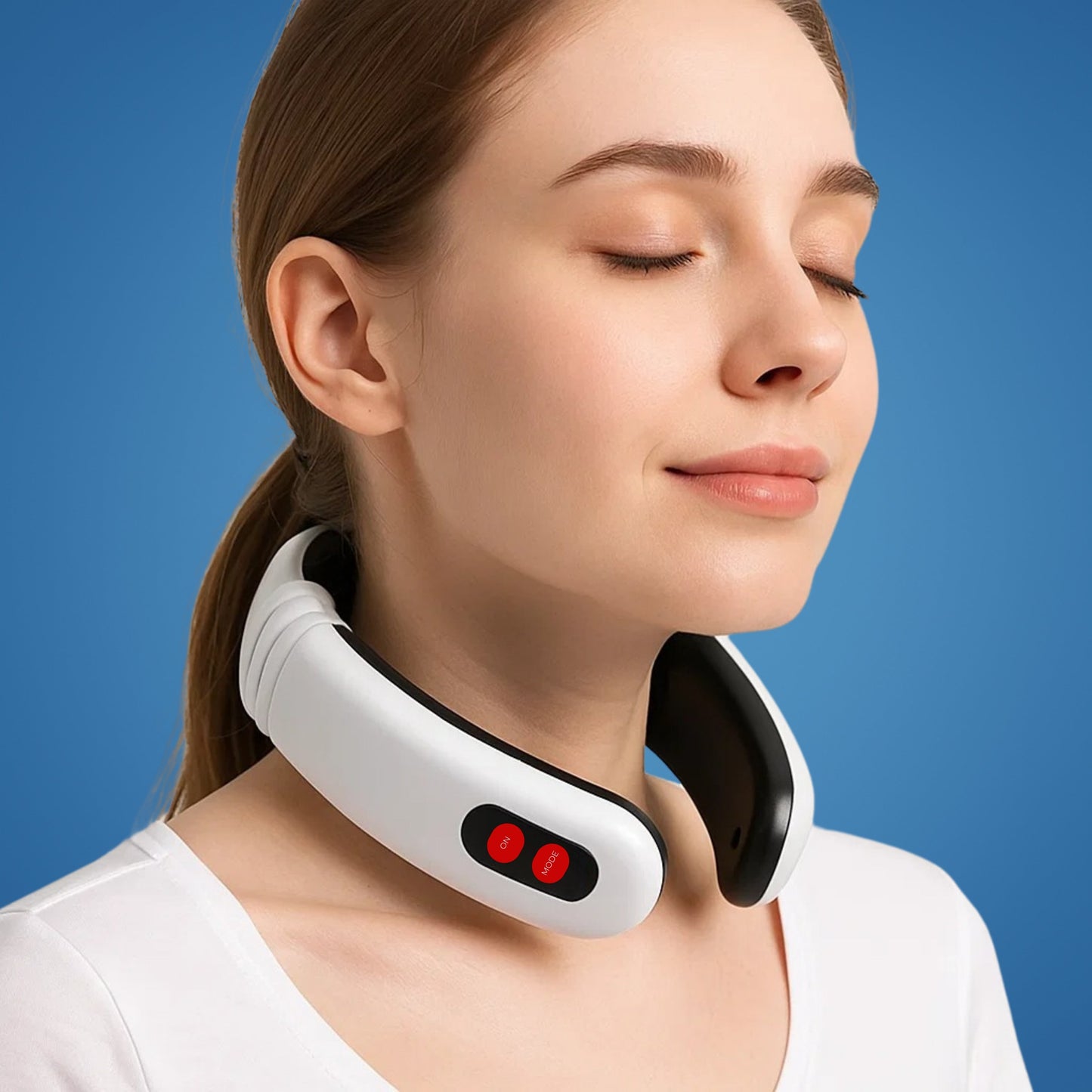 NeckEase | Vibrating Neck Massager – Pain Relief – Portable Design – Relieves Stiff Muscles – Stress & Tension Relief Skanto