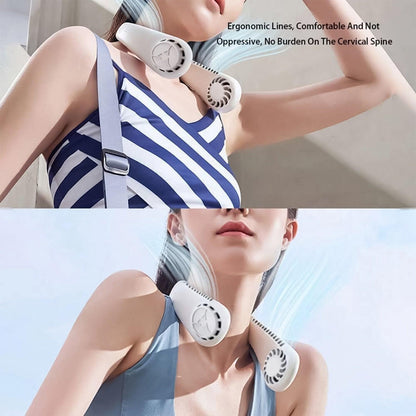 Portable Neck Fans - Portable 5 Speed Neck Fan USB Rechargeable Neckband Bladeless Cooler | Bowlift