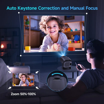 Skanto | CineBeam 4K Mini Projector – Portable Home Cinema with 180° Rotation