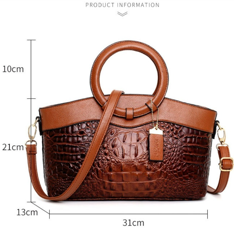 Skanto | Leather Crocodile Bag – with handmade details
