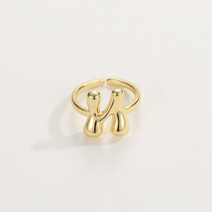 BowLift | Cute Bubble Letter Initial Ring