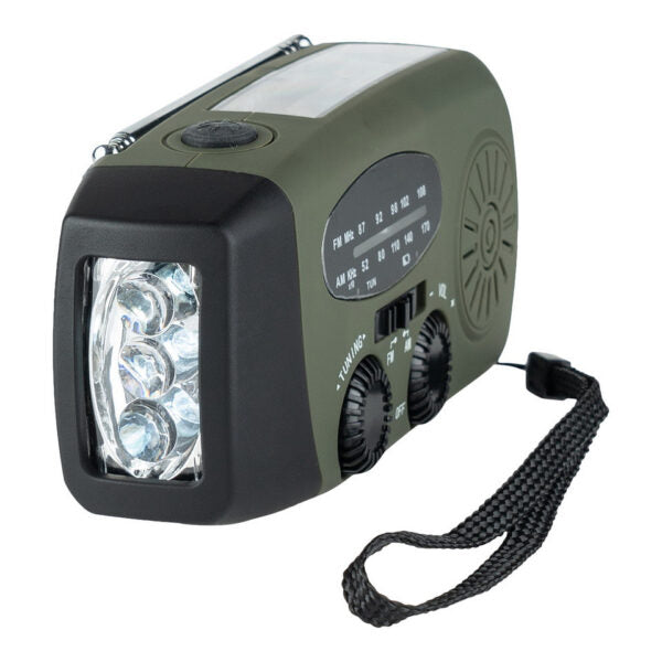 Skanto | PowerSafe Mini Emergency Radio – Compact emergency radio with flashlight and power bank
