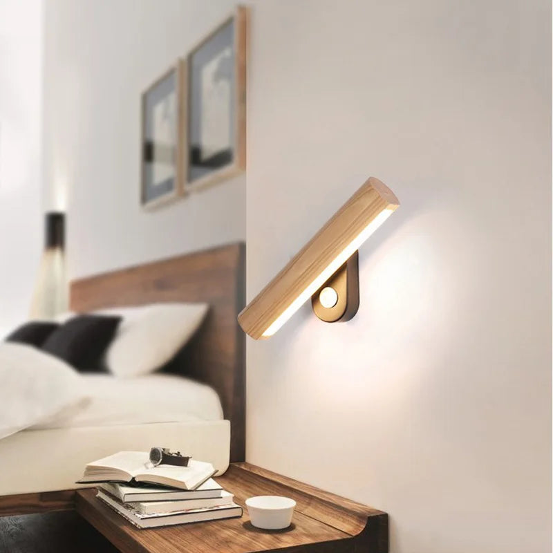 LED Wooden Wall Light – Modern Wall Lamp for Bedroom | Karnz