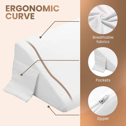 BowLift | Gap Filler Wedge Pillow | Adjustable Height, Compact Design & Ideal for Twin, Queen, King Beds and Sofas
