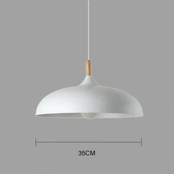 Modern Scandinavian LED Pendant Light – Oak Pendant Light for Living Room, Kitchen and Dining Room | Brehn