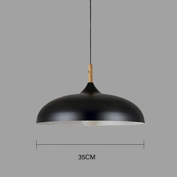 Modern Scandinavian LED Pendant Light – Oak Pendant Light for Living Room, Kitchen and Dining Room | Brehn