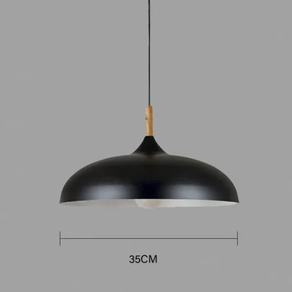 Modern Scandinavian LED Pendant Light – Oak Pendant Light for Living Room, Kitchen and Dining Room | Brehn