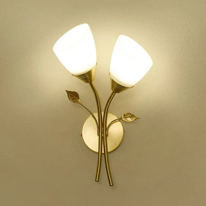 Vintage-style wall light with leaf motif – LED lamp for hallway & living room | Karnz