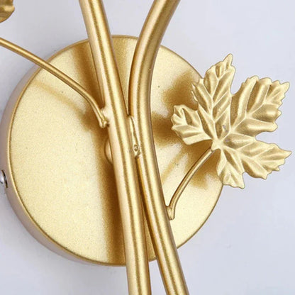 Vintage-style wall light with leaf motif – LED lamp for hallway & living room | Karnz