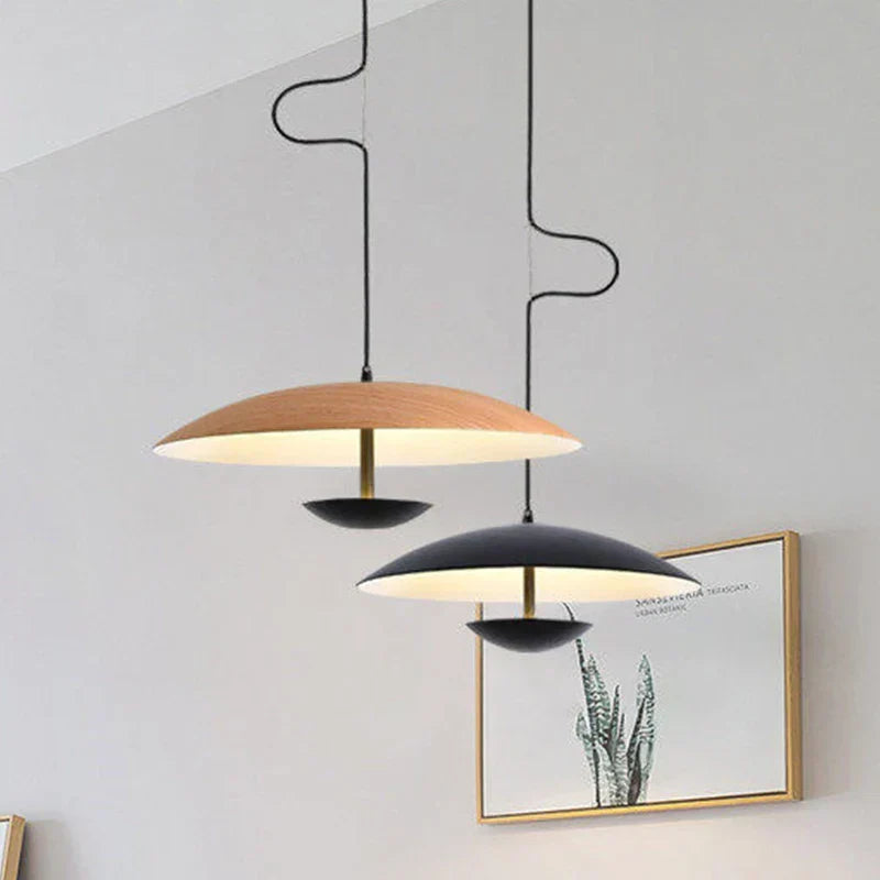 Modern LED Pendant Lamp – Scandinavian Design Made of Wood and Metal | Skanto