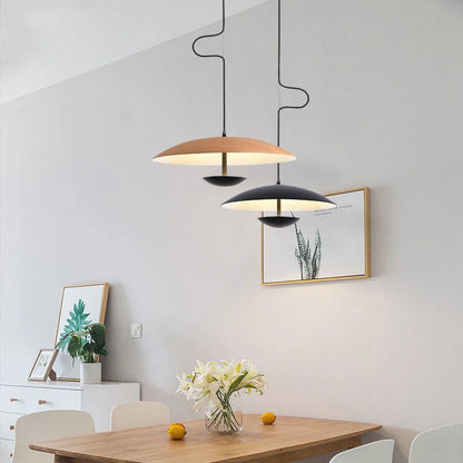 Modern LED Pendant Lamp – Scandinavian Design Made of Wood and Metal | Skanto
