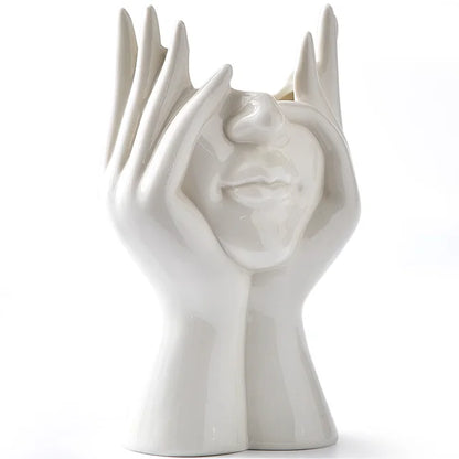 "Unique and Modern Ceramic Vase, Decorative Flower Vase for Living Room and Office" | Bowlift