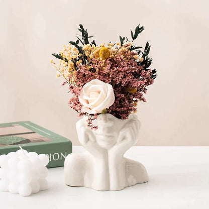 "Unique and Modern Ceramic Vase, Decorative Flower Pot for Living Room and Office" | Skanto