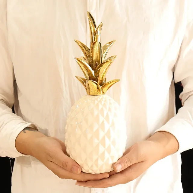 Golden Pineapple Decoration, Exclusive Home Accent for Modern Interior Design | Bowlift