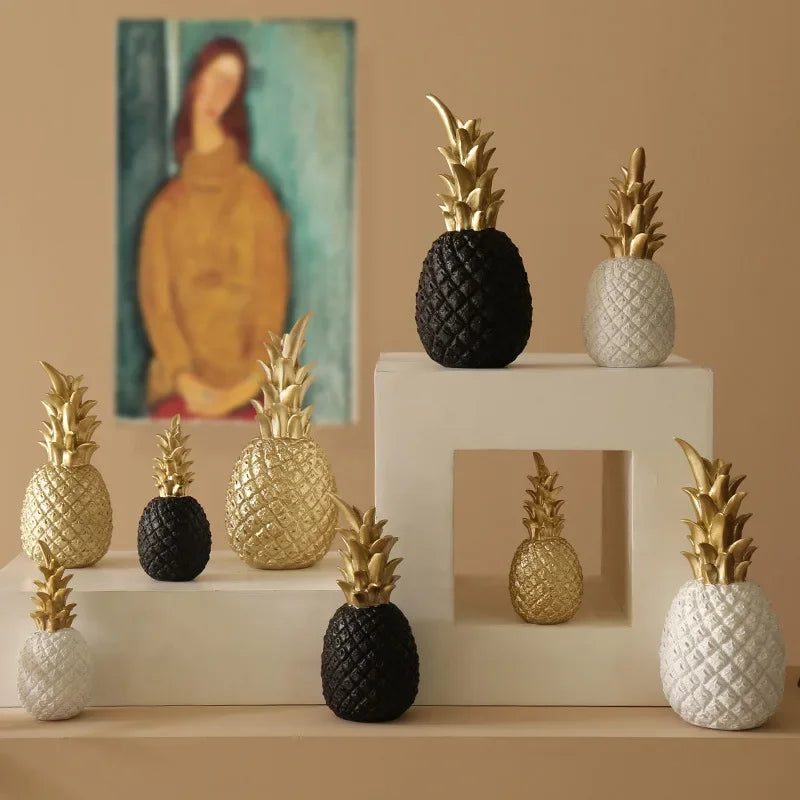Golden Pineapple Decoration, Exclusive Home Accent for Modern Interior Design | Bowlift