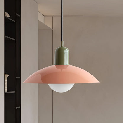 BowLift | Modern Macaron Bauhaus Pendant Light – Iron Shade