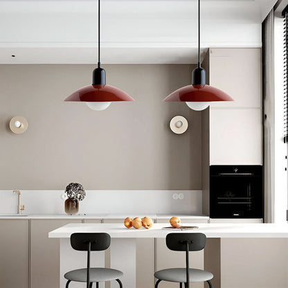BowLift | Modern Macaron Bauhaus Pendant Light – Iron Shade