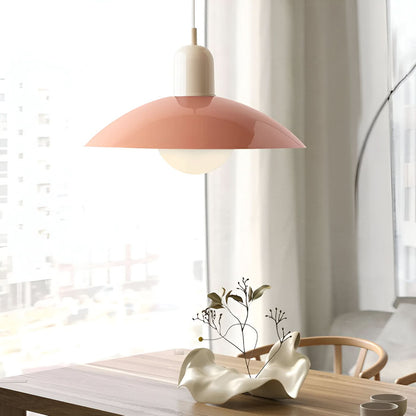 BowLift | Modern Macaron Bauhaus Pendant Light – Iron Shade
