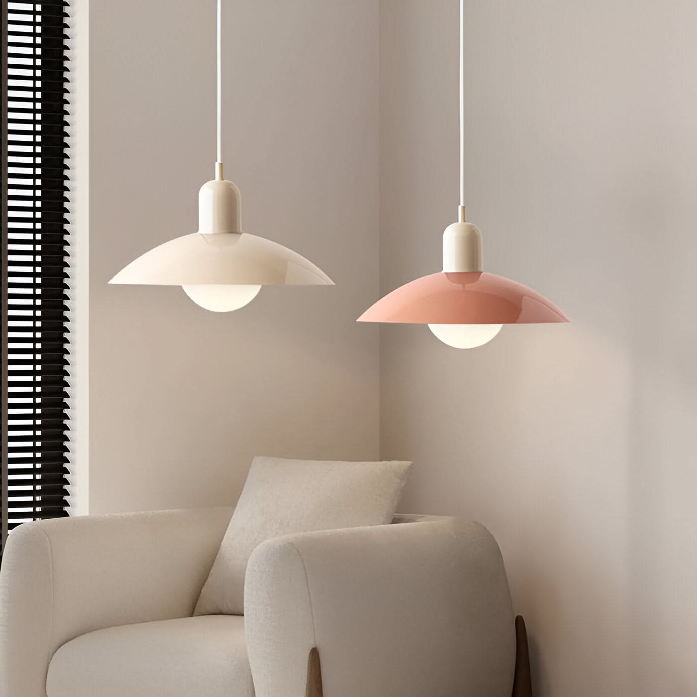 BowLift | Modern Macaron Bauhaus Pendant Light – Iron Shade
