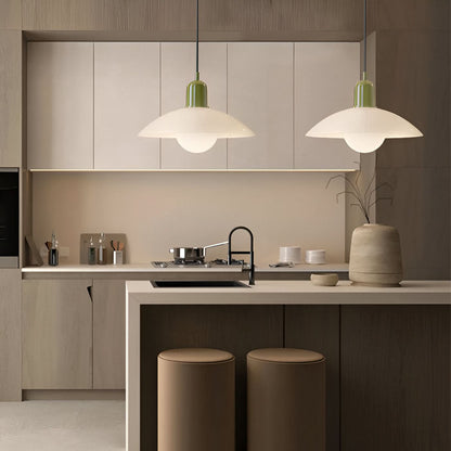 BowLift | Modern Macaron Bauhaus Pendant Light – Iron Shade