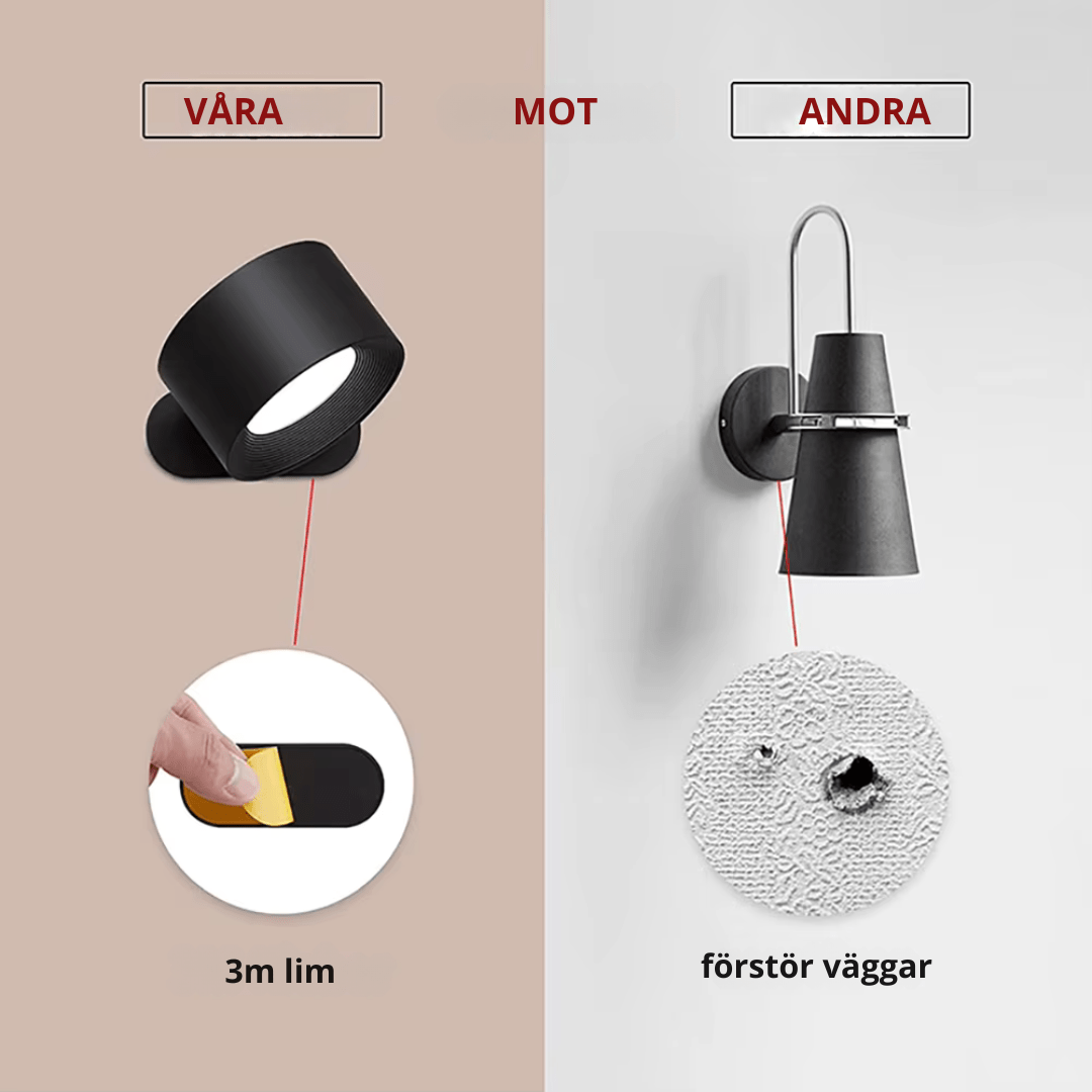 Skanto | Nordic Wireless Wall Lamp with Remote Control