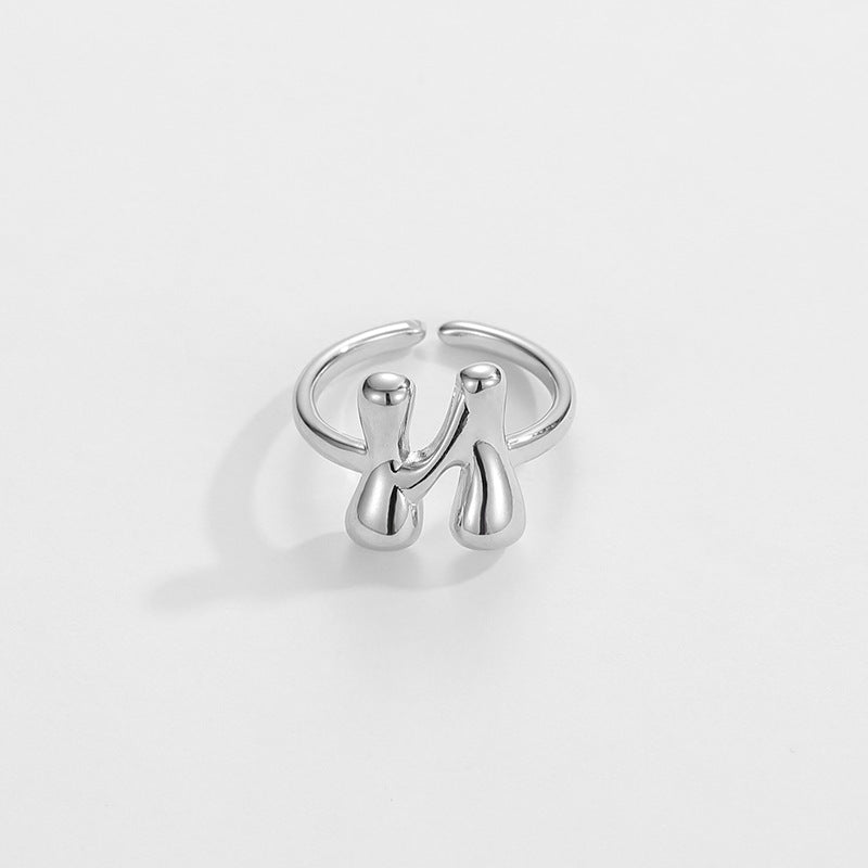 BowLift | Cute Bubble Letter Initial Ring