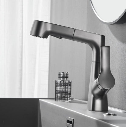 Skanto | Vanity Faucet with Swivel, Pull-out Hand Shower