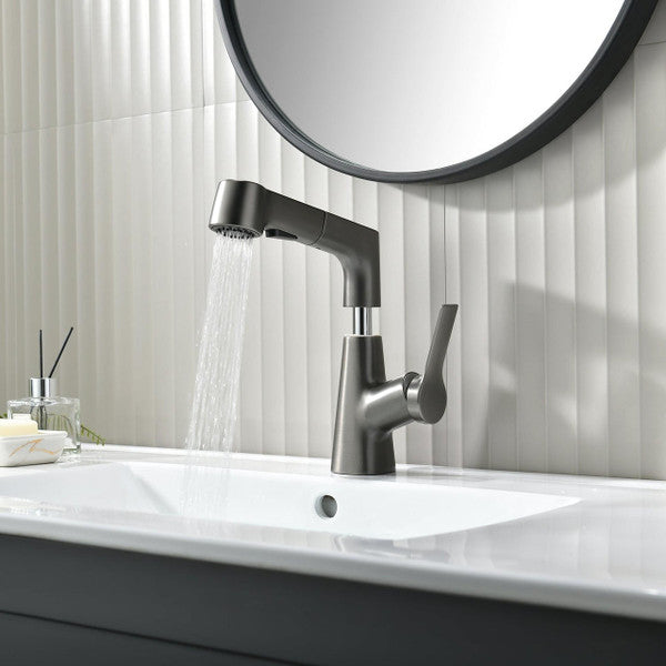 Skanto | Vanity Faucet with Swivel, Pull-out Hand Shower
