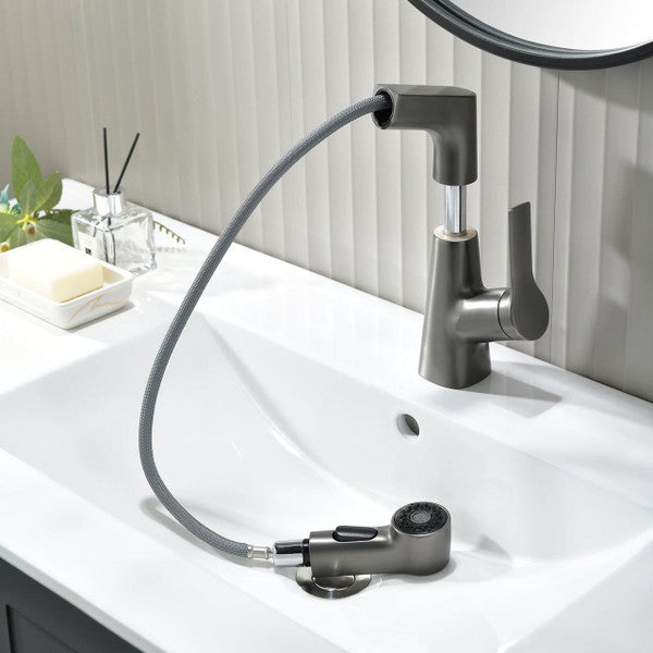 Skanto | Vanity Faucet with Swivel, Pull-out Hand Shower