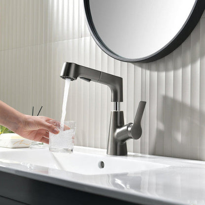 Skanto | Vanity Faucet with Swivel, Pull-out Hand Shower
