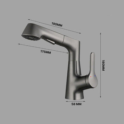 Skanto | Vanity Faucet with Swivel, Pull-out Hand Shower