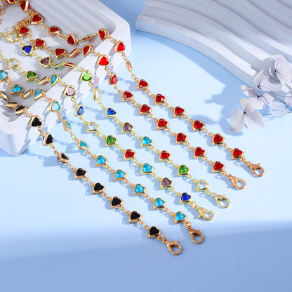Heart-Shaped Charm Bracelet Acalora