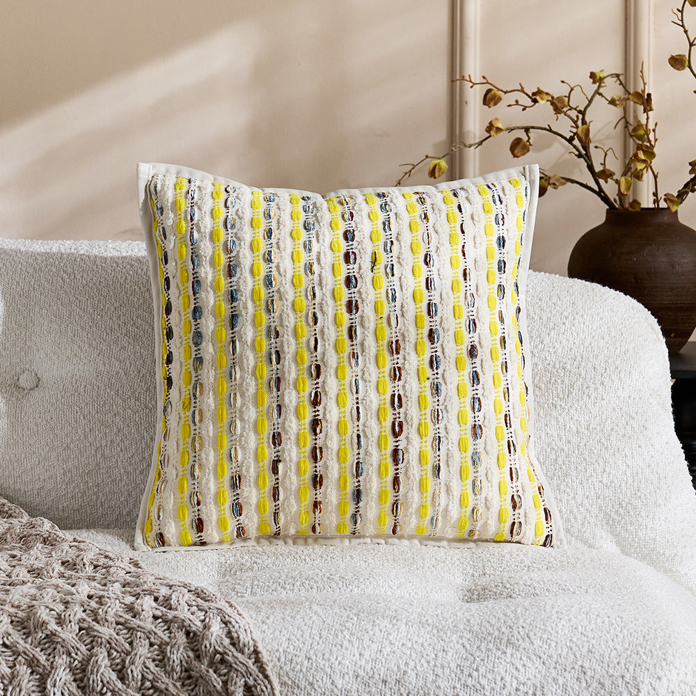 Decorative Handwoven Striped Throw Pillow