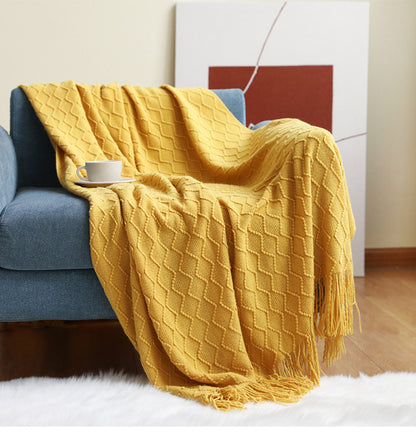 Unisex Luxurious Textured Throw Blanket