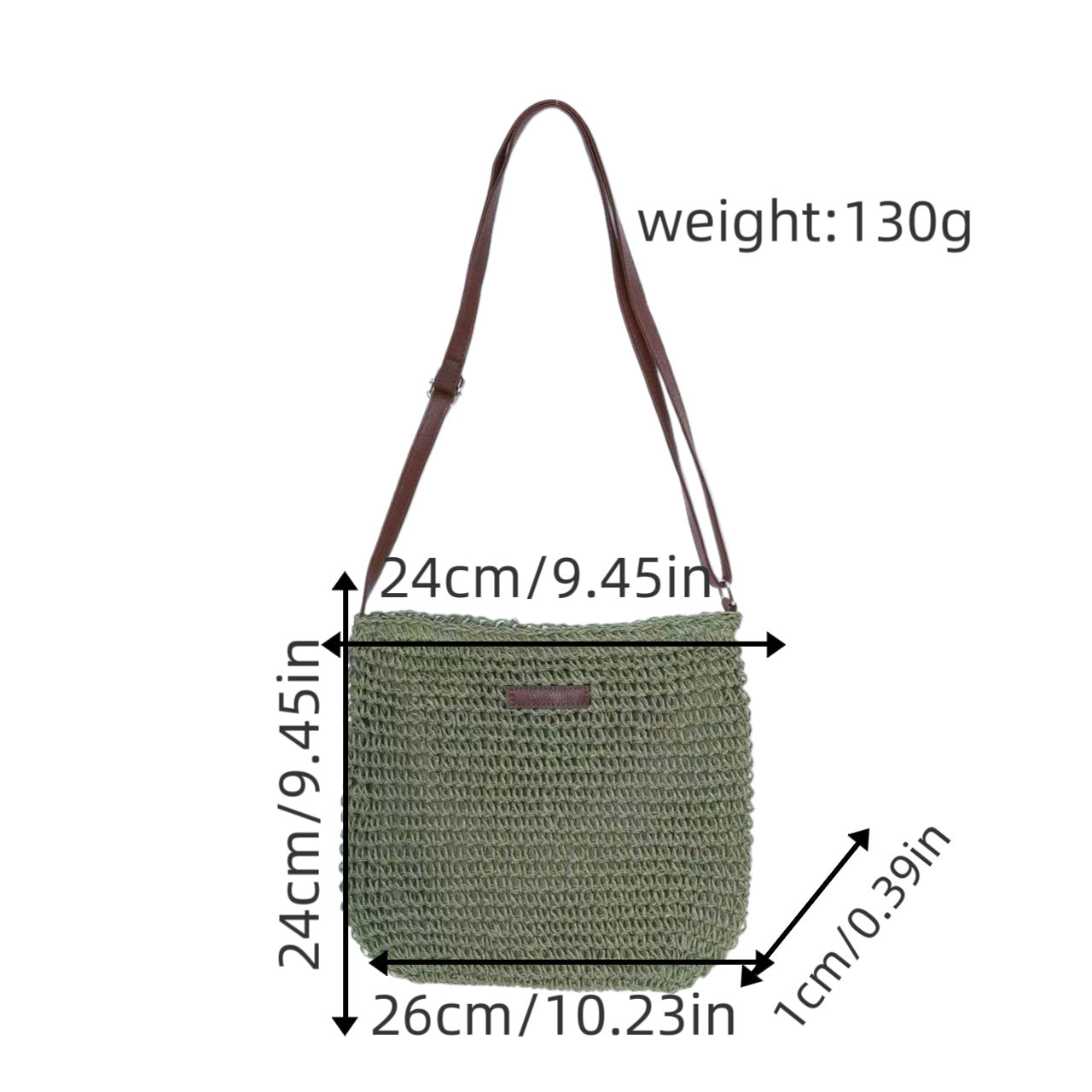 Handbag made of handcrafted natural material with adjustable shoulder strap Bowlift