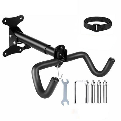 Heavy-Duty Wall-Mounted Bicycle Storage Hook with Padded Dual Arms and Fixed Foldable Mount Kalsten