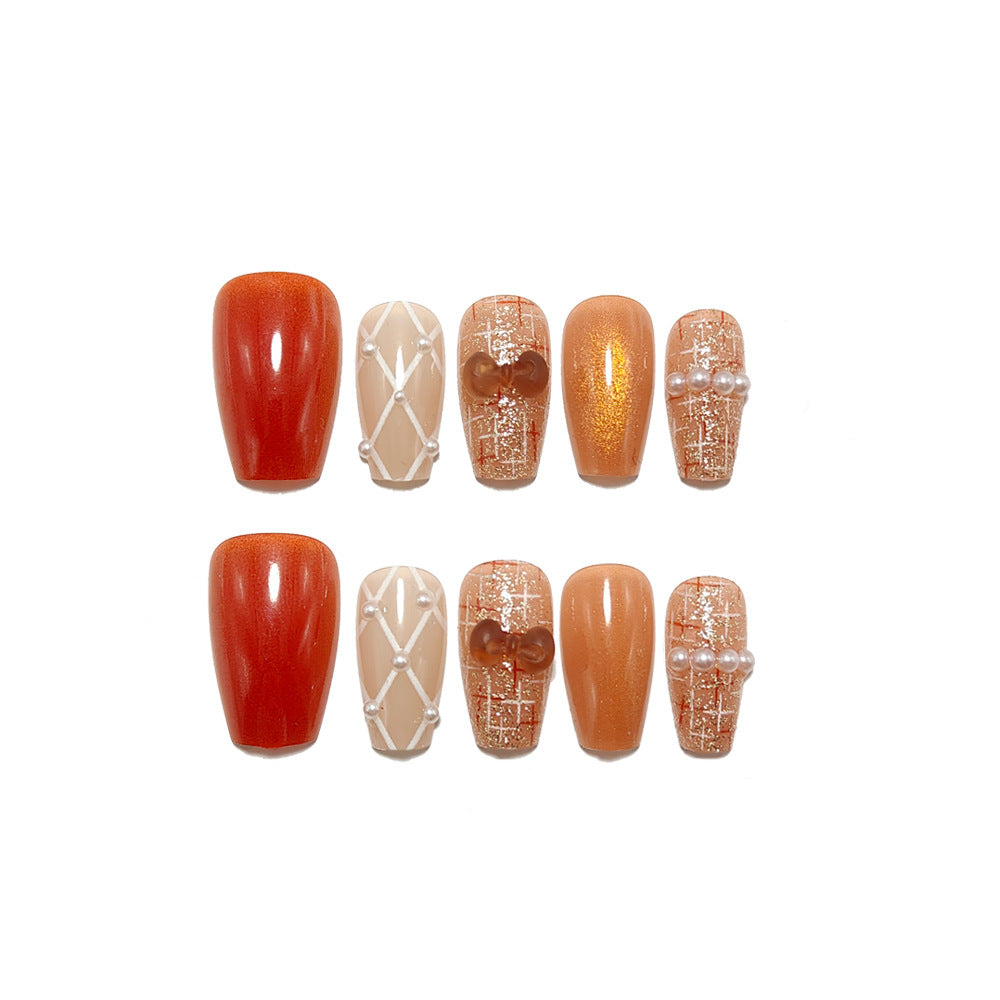 Acrylic nail set with luxurious decorations Acalora