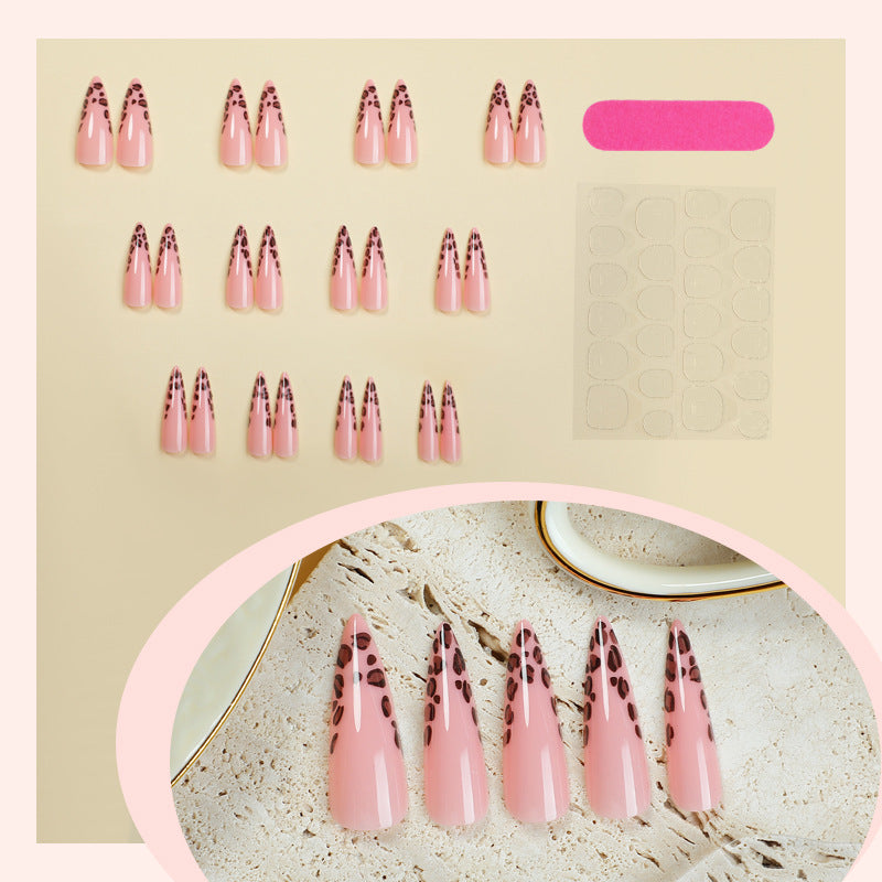 Premium Artistic Leopard Print Press-On Nails Acalora