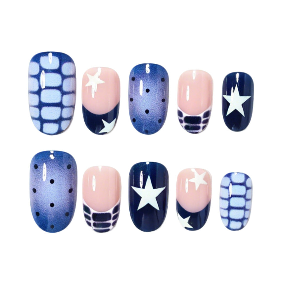 Artistic Ocean-Inspired Press-On Nail Set Acalora